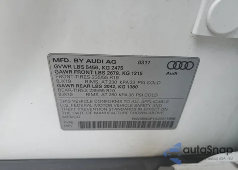 2018 Audi Q5 Premium Plus z USA, uszkodzony, nr VIN WA1BNAFY4J2011886